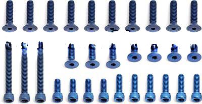 Associated T3 Screw Kit, Blue Aluminum (26)