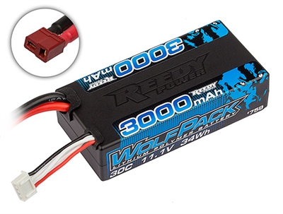 Reedy Wolfpack 3000mAh 11.1V 30C Shorty 3S Lipo Battery with T-plug