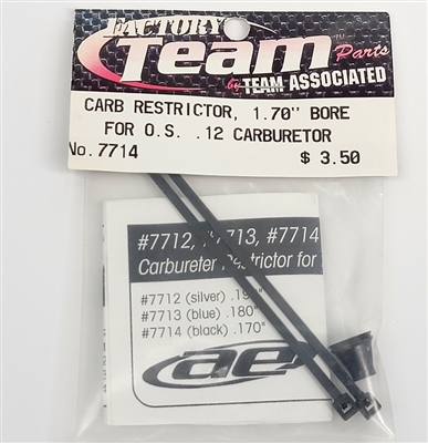 Associated .170" Carb Restrictor, Black