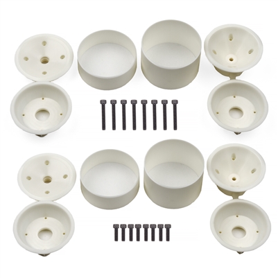 Associated RC10T 3-piece Rims White, Narrow Front and Wide Rear