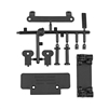 Associated RC10T Front Bulkhead, Bumper And Body Mounts, Black