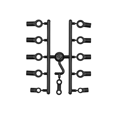 Associated RC10 Shock Rod End Set, Black