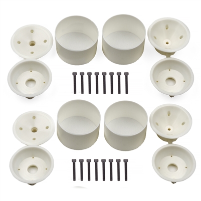 Associated RC10T 3-piece Rims White, Wide for Front and Rear