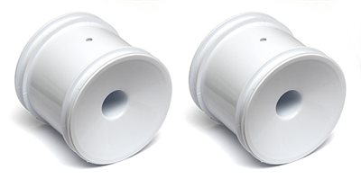 Associated T6/T5 12mm Hex Dish Rims White, Fits Front Or Rear (2)