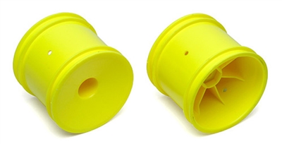 Associated T6/T5 12mm Hex Dish Rims, Yellow, Fits Front or Rear (2)