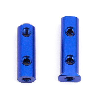 Associated RC10F6 Servo Mounts, blue aluminum (2)