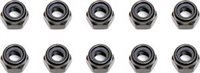 Locknuts, M4, black (10)