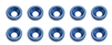 Associated RC8/RC8RS FT Countersunk Washers, blue aluminum (10)