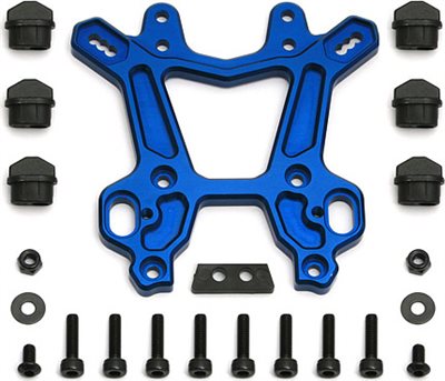 Associated RC8T Front Shock Tower, Blue Aluminum