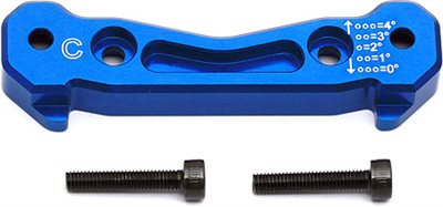 Associated RC8B Suspension C-Plate, Blue Aluminum