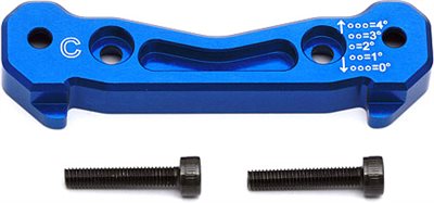 Associated RC8B Suspension C-Plate, Blue Aluminum