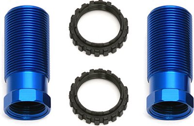 Associated SC10 4x4 13mm Shock Bodies- 26mm, Blue Aluminum (2)