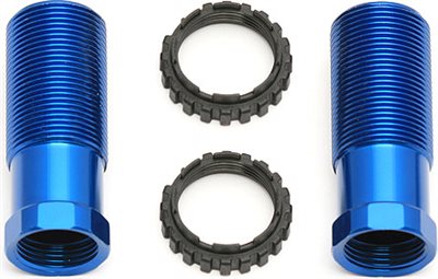 Associated SC10 4x4 13mm Shock Bodies- 30mm, Blue Aluminum (2)