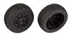 Associated SC10 4x4/SC10 RS Tires on Black KMC Hex Rims (2)