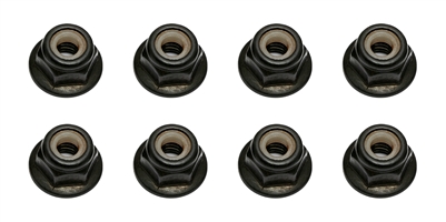 Associated M4 Knurled Flanged Locknuts (8)