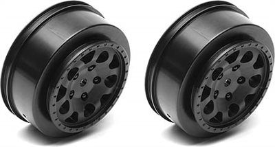 Associated SC10B Front Rims, Black (2) 