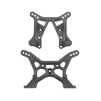 Associated RB10 Retro Shock Tower Set, Gray