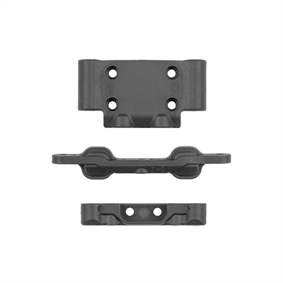 Associated RB10 Retro Arm Mounts And Bulkhead, Gray