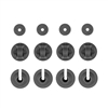 Associated RB10 Retro Shock Spring Cups and Caps, Gray