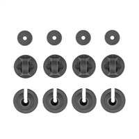 Associated RB10 Retro Shock Spring Cups and Caps, Gray