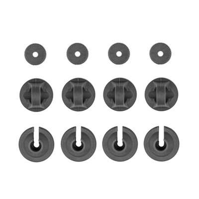 Associated RB10 Retro Shock Spring Cups and Caps, Gray