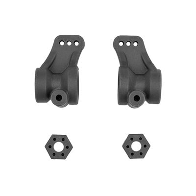 Associated RB10 Retro Rear Hubs and Wheel Hexes, Gray