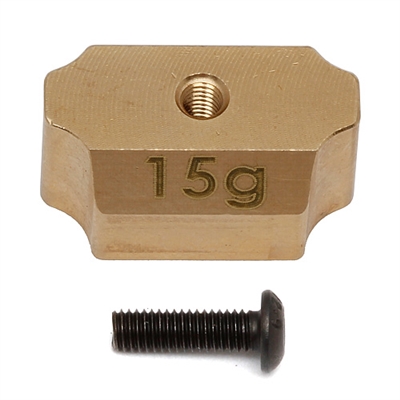 Associated RC10B5/B5M/T5M Front Bulkhead Weight, 15 grams brass