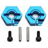 Associated RC10B5/RC10B5M Team Front Clamping Hexes, Blue Aluminum