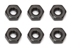 Associated RC10B5/RC10B5M Team M3 Nuts, black (6)