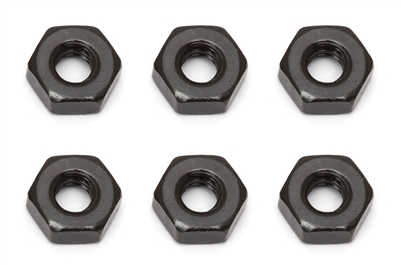 Associated RC10B5/RC10B5M Team M3 Nuts, black (6)