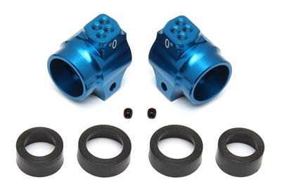 Associated B5/DR10 Rear Hubs, blue aluminum (2)