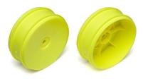 Associated 61mm Front 2wd Buggy Rims with 12mm Hex, yellow (2)