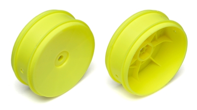 Associated 61mm Front 2wd Buggy Rims with 12mm Hex, yellow (2)