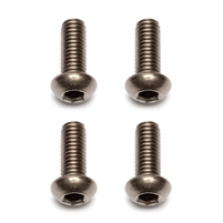 Associated 3 x 8mm Button Head Cap Screws, titanium (4)