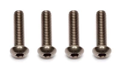 Associated 3 x 12mm Button Head Cap Screws, titanium (4)