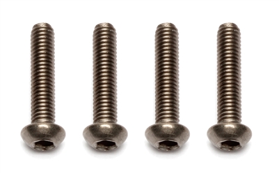 Associated 3 x 14mm Button Head Cap Screws, titanium (4)