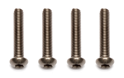 Associated 3 x 16mm Button Head Cap Screws, titanium (4)