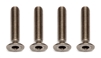 Associated 3 x 14mm Flat Head Cap Screws, titanium (4)