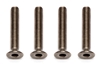 Associated 3 x 18mm Flat Head Cap Screws, titanium (4)