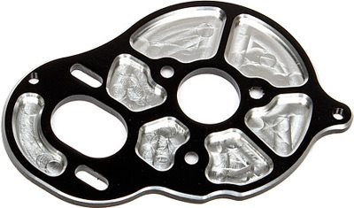 Associated B5M/T5M FT Motor Plate, Black For 3 Gear Transmission