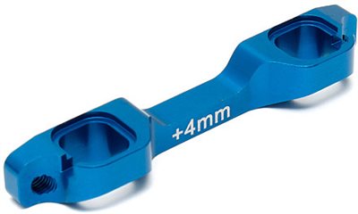 Associated RC10B5M/T5M FT Arm Mount +4mm C, B, Blue Aluminum