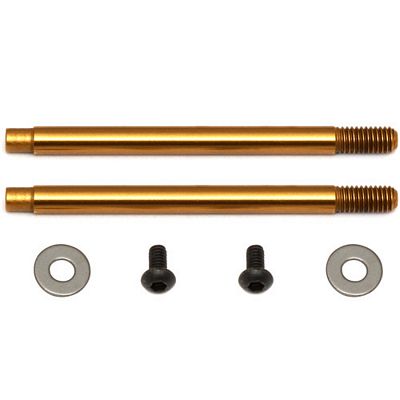 Associated B5/B44 V2 Front Shock Shafts, TiNi Coated, 3 x 21mm (2)