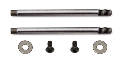 Associated B64 V2 Front Shock Shaft, Chrome, 3 x 23mm