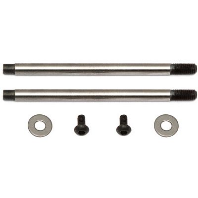Associated B5/T5/B44 V2 Shock Shafts-chrome coated, 3 x 27.5mm (2)