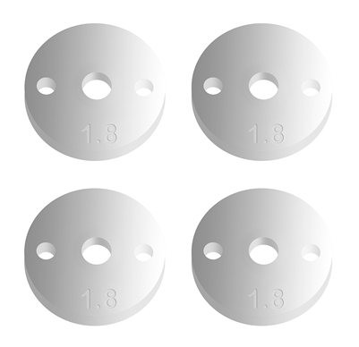 .Associated Factory Team 12mm V2 Flat Pistons, 2 x 1.8mm (4)
