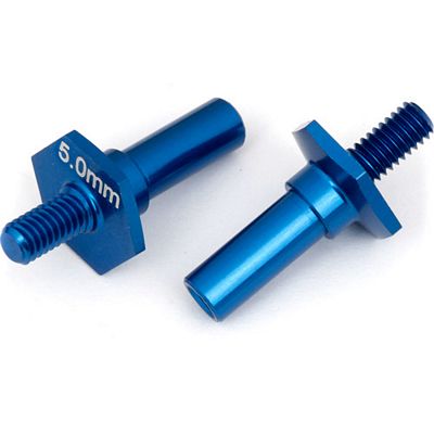 Associated RC10B6 Front Axles, blue aluminum (2)