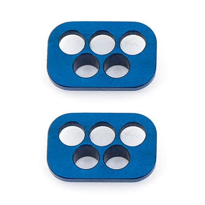 Associated RC10B6/B6D/B64/B64D Rear Hub Link Inserts, blue aluminum (2)