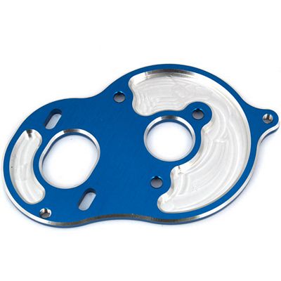 Associated RC10B6 Standup 4-Gear Motor Plate, blue aluminum