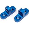 Associated RC10B6 Servo Mounts, blue aluminum (2)