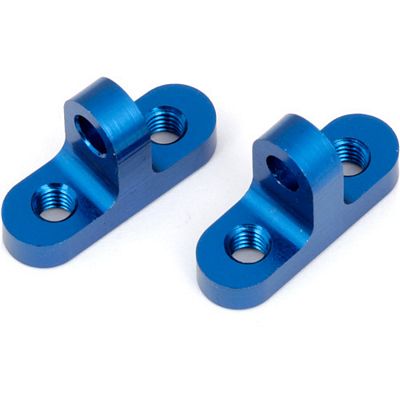 Associated RC10B6 Servo Mounts, blue aluminum (2)